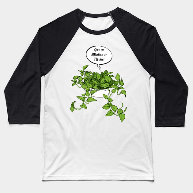 Needy Pothos Baseball T-Shirt by LivianPearl